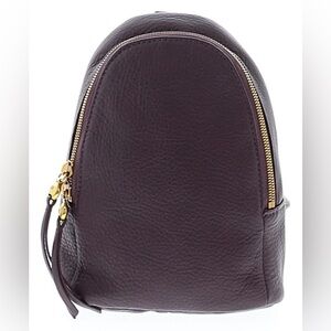 HOBO 100% Genuine Pebbled Leather Fern Sling Bag Ruby Wine Small Crossbody $198